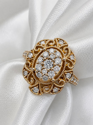 .33cttw Diamond Filigree Fashion Ring- 10KY