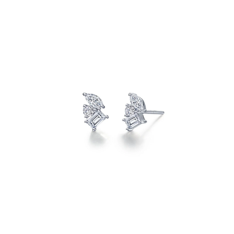 .90ctw Prismatic Lassaire Cluster Stud Earrings (E0652CLP00)
