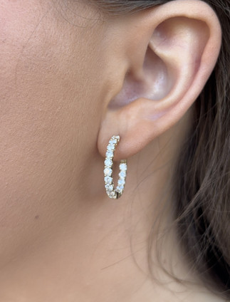 1.87cttw Lab Grown Diamond Inside-Out Hoop Earrings- 14KY