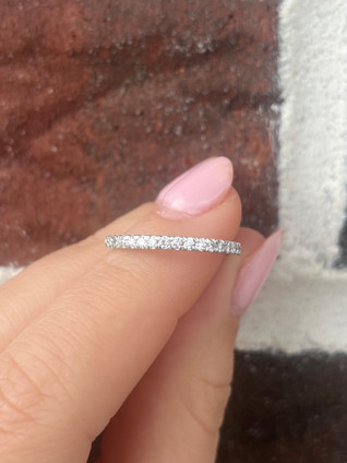 .25cttw Lab Grown Straight Prong Diamond Band - 14KW