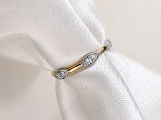 .11cttw Diamond Ring-14K Two Tone 