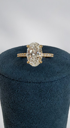 2.32cttw Lab Grown Oval Engagement Ring-14KY 