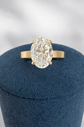 2.64cttw Lab Grown Oval Engagement Ring -14KY