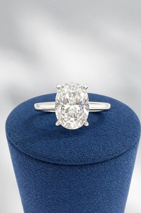 2.02cttw Lab Grown Oval Engagement Ring-14KW