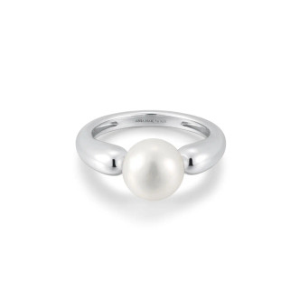 Sterling Silver Freshwater Sphere Pearl Ring