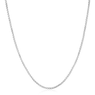 Sterling Silver Box Link Chain Necklace