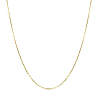 Gold Tone Sterling Silver Box Chain Necklace