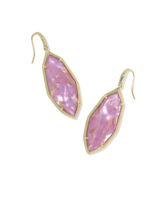 Ophelia Drop Earring Gold Light Mauve Illusion