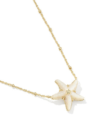 Parker Starfish Pendant Necklace Gold Natural Mother of Pearl