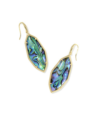 Ophelia Small Drop Earring Gold Abalone Shell