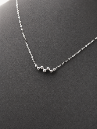Beaded Necklace- Sterling Silver