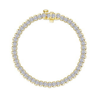 5.50cttw Aria Half Bezel Tennis Bracelet