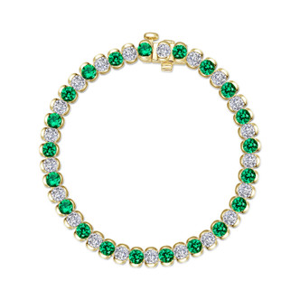 7.50cttw Aria Half Bezel Tennis Bracelet