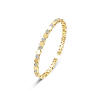 2.31cttw The Embrace Block & Bezel Cuff