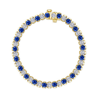 7.50cttw Aria Half Bezel Tennis Bracelet