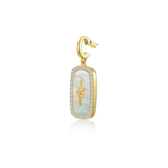 0.35cttw North Star Mop Open Bail Pendant Charm