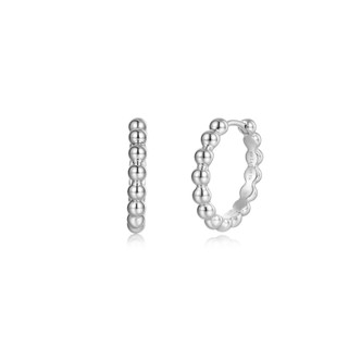 The Lumina Beaded Minimalist Statement Huggie