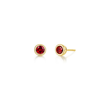 January Birthstone Bezel Stud Earrings