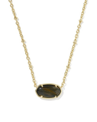 Tiger Striped Elisa Short Pendant Necklace