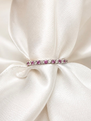 .10cttw Pink Tourmaline and Diamond-10KW