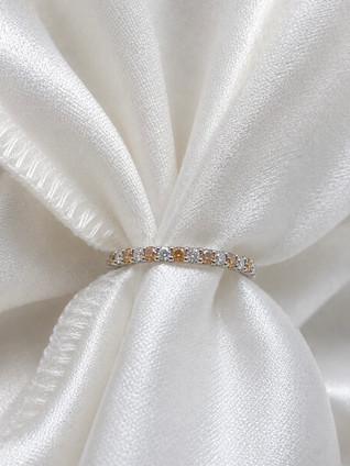 .10cttw Citrine and Diamond Band-10KW