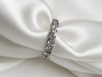 .75cttw Lab Grown Straight Prong Diamond Band-14KW