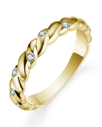 .15cttw Scattered Twist Band - 14KY