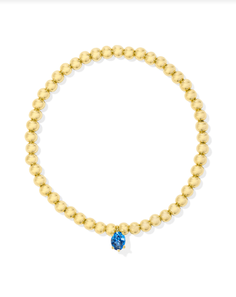 Cailin Stretch Bracelet Gold Tone - Blue Violet Crystal