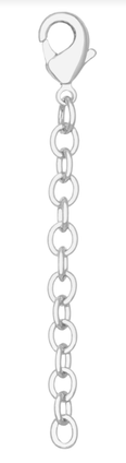 2" Rhodium Lobster Claw Extender