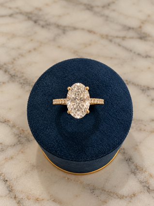 2.33cttw Lab Grown Oval Engagement Ring-14KY