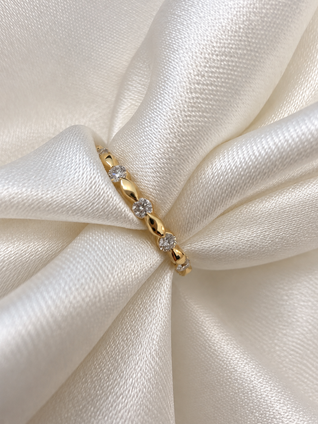 .25cttw Lab Grown Spaced Diamond Band-14KY