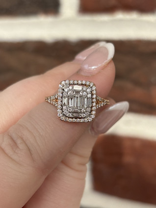 .75cttw Rose Gold Baguette Diamond Ring