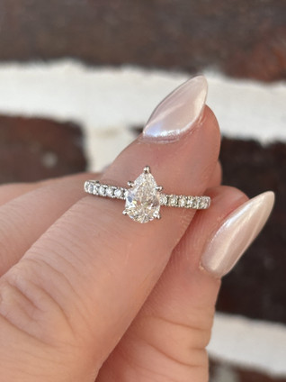 .87cttw Pear Engagement Ring