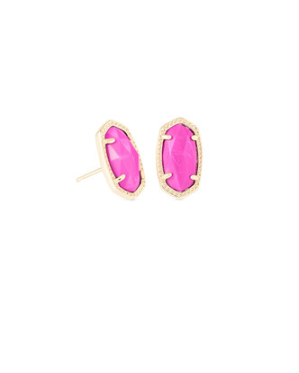 Ellie Earring in Magenta- Gold Tone