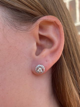 .75cttw Tru Reflection Diamond Stud Earrings- 14KW