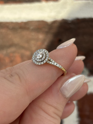 .52cttw Round Double Halo Engagement Ring