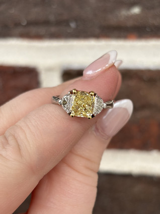 2.73cttw Yellow Diamond Ring