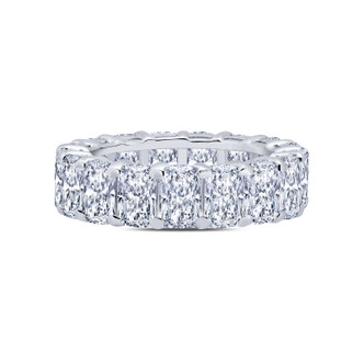 12.07cttw Cushion Cut Eternity Band