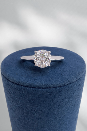 1.00cttw Round Solitaire Engagement Ring-14KW
