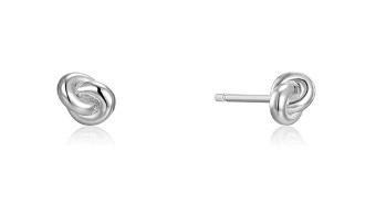 Silver Knot Stud Earrings