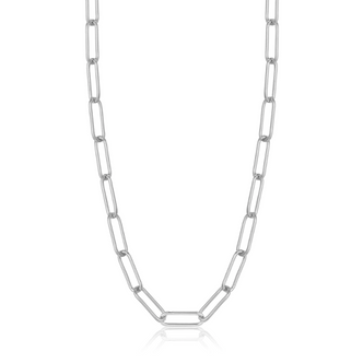 Silver Paperclip Chunky Chain 