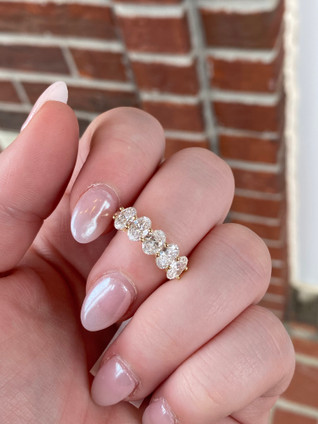 2.00cttw Lab Grown Oval Five Stone Ring-14KY