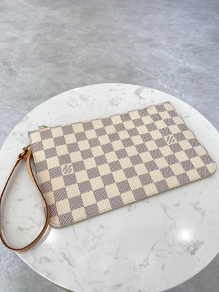 Authentic, Pre-Owned Louis Vuitton Damier Azur Wristlet
