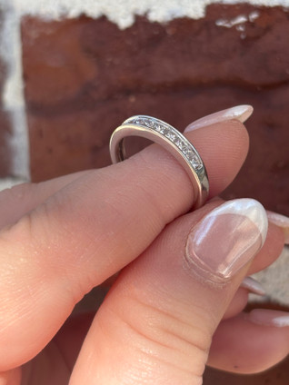 .50cttw Princess Cut Channel Set Band- 14KW