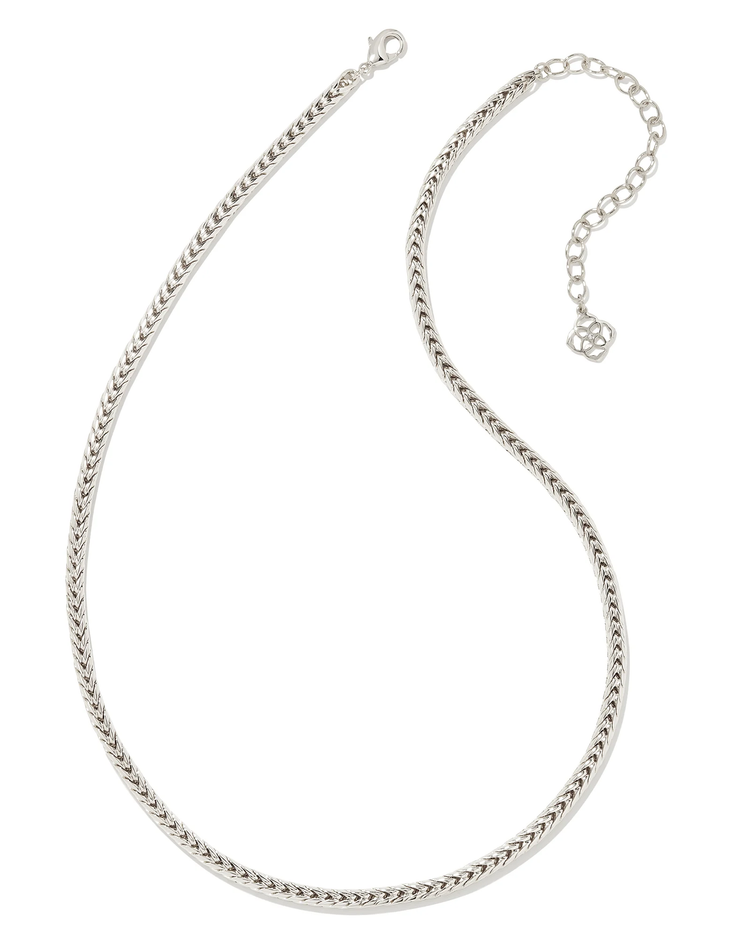 Kinsley Chain Necklace in Rhodium Tone Metal