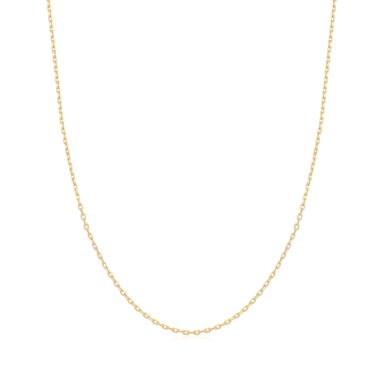Gold Mini Link Charm Chain Necklace