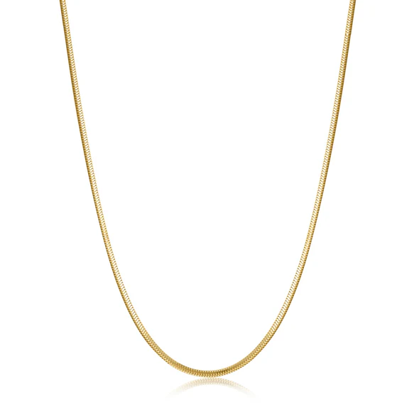 Gold Tone Snake Chain Necklace