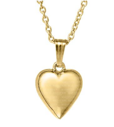 Engravable Children's Puffy Heart Pendant Necklace - 14K Gold Filled