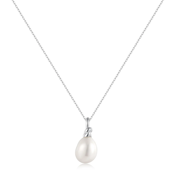 Silver Freshwater Pearl Pendant Necklace (N058-02H)