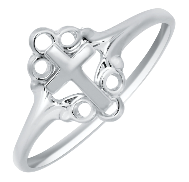 Filigree Cross Ring-Sterling Silver